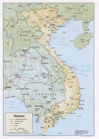 Map of South Vietnam and SE Asia